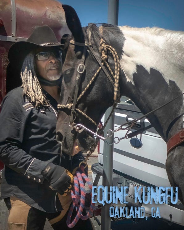 Kungfu Coboy Doug Jones and his horse Ice